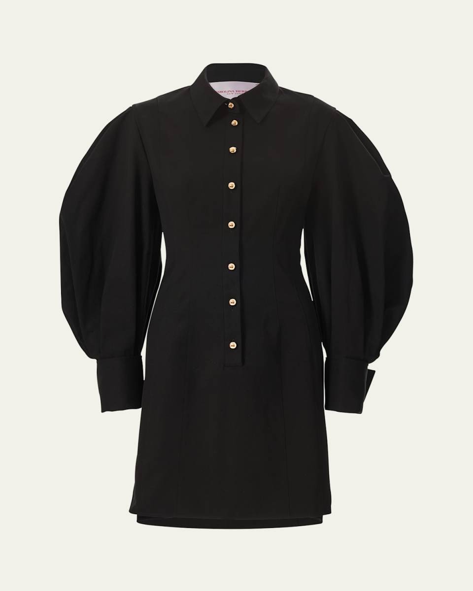 Full-Sleeve Mini Shirtdress